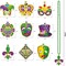 18pcs Mardi Gras Carnival Bead Pendant Necklace for Party Costume Accessories Party